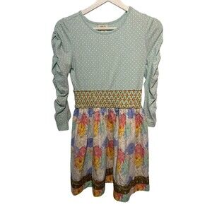 Matilda Jane Girls' Sitting Pretty Dress  Polka Dot Floral Size 12 EUC